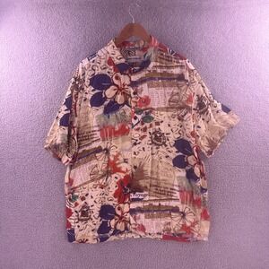 Jams World Mens XL Aloha From Honolulu Rayon Button Down Shirt Made in Hawaii